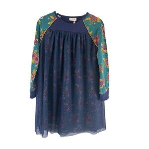 Matilda Jane Time To Dance Dress Long Sleeve Floral Chiffon Overlay Girls 10